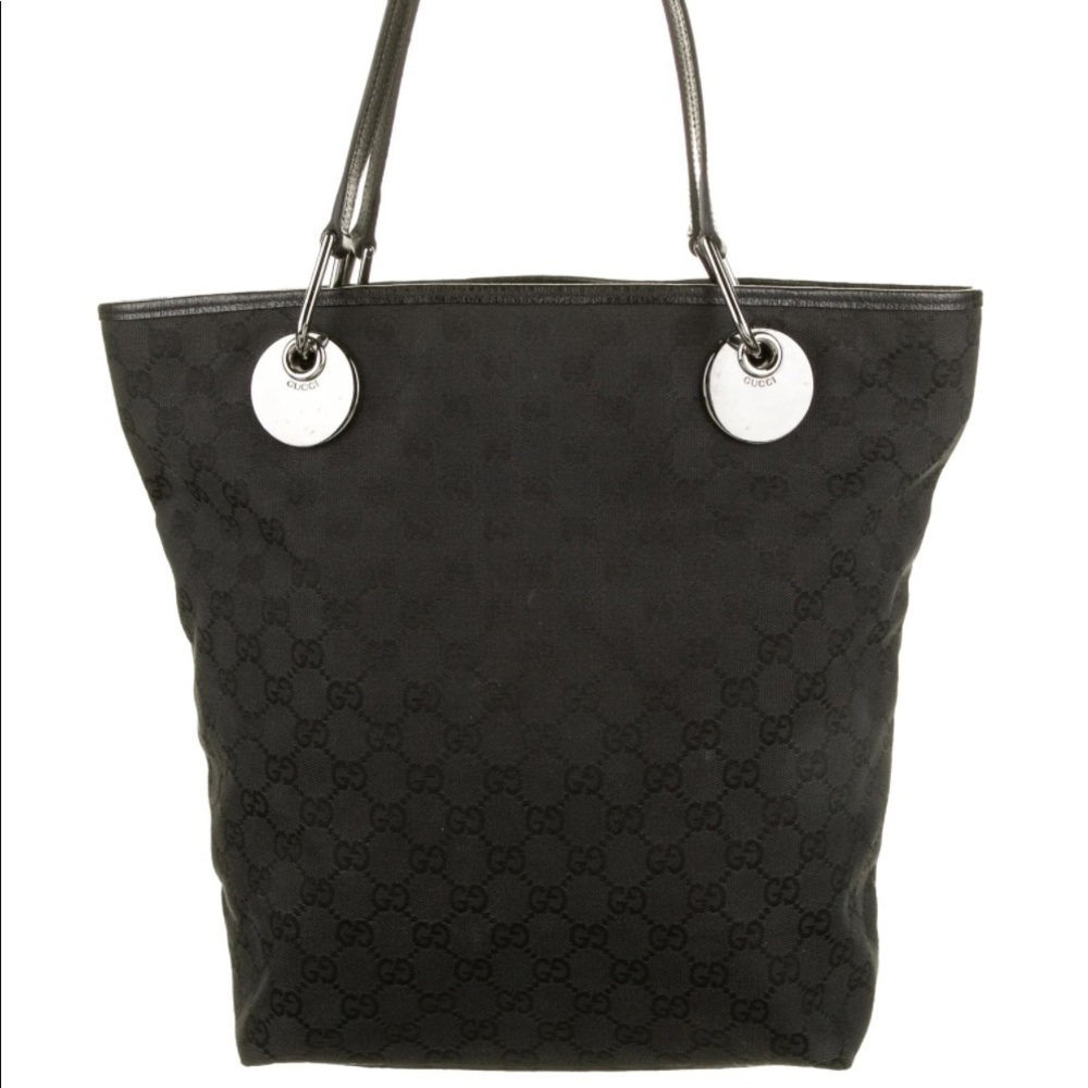 Gucci GG canvas eclipse tote black authentic
